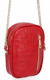 Kožené kabelka univerzální Vittoria Gotti červená V6208