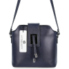 Kožené kabelka klasická Vittoria Gotti tmavě modrá V1813VAC