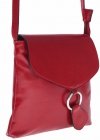 Kožené kabelka listonoška Genuine Leather červená 6021
