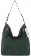 Kožené kabelka shopper bag Vittoria Gotti lahvově zelená V3368