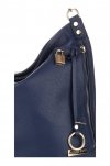 Kožené kabelka shopper bag Vittoria Gotti tmavě modrá V8047