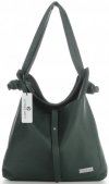Kožené kabelka shopper bag Vittoria Gotti lahvově zelená V5701