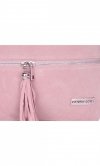 Kožené kabelka shopper bag Vittoria Gotti pudrová růžová V3821