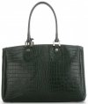 Kožené kabelka kufřík Vittoria Gotti zelená V3080
