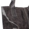 Kožená kabelka Shopper bag Lak šedá