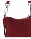 Kožené kabelka listonoška Genuine Leather bordová 85A