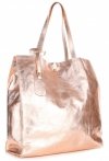 Kožené kabelka shopper bag Vera Pelle béžová 205454