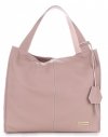 Kožené kabelka shopper bag Vittoria Gotti pudrová růžová V2