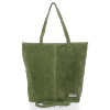 Kožené kabelka shopper bag Vittoria Gotti zelená VG41
