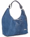 Kožené kabelka univerzální Vittoria Gotti modrá V8397