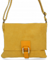 Kožené kabelka listonoška Vittoria Gotti žlutá V2376