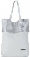 Kožené kabelka shopper bag Vittoria Gotti bílá V6538
