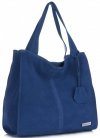 Kožené kabelka shopper bag Vittoria Gotti modrá V501