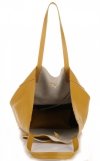 Kožené kabelka shopper bag Vittoria Gotti hořčicová V775