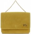 Kožené kabelka listonoška Vittoria Gotti žlutá V3084OD