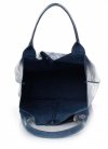 Kožené kabelka shopper bag Genuine Leather modrá 788