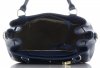 Kožené kabelka kufřík Vittoria Gotti tmavě modrá V366