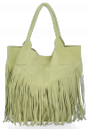Dámská kabelka shopper bag Vittoria Gotti pistáciová VPOS9