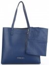 Kožené kabelka shopper bag Vittoria Gotti tmavě modrá V694150