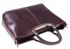 Klasická kožená kabelka  genuine leather čokoláda