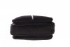 Kožené kabelky listonošky Genuine Leather 3 přihrádky černá