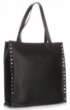Kožené kabelka shopper bag Genuine Leather černá 5013