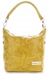 Kožené kabelka listonoška Vittoria Gotti žlutá V3