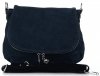 Kožené kabelka listonoška Genuine Leather tmavě modrá A20E