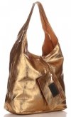 Kožené kabelka shopper bag Vittoria Gotti staré zlato V5012