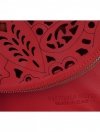 Kožené kabelka listonoška Vittoria Gotti červená V378