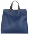 Kožené kabelka univerzální Genuine Leather tmavě modrá 691756