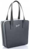 Kožené kabelka kufřík Vittoria Gotti černá V6556