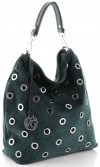 Kožené kabelka shopper bag Vittoria Gotti lahvově zelená V3077Z