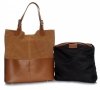 Kožené kabelka shopper bag Genuine Leather zrzavá 605