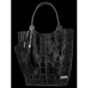 Kožené kabelka shopper bag Vittoria Gotti černá B22