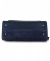 Kožené kabelka kufřík Vittoria Gotti tmavě modrá V17A