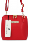 Kožené kabelka listonoška Vittoria Gotti červená V2373
