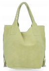 Dámská kabelka shopper bag Vittoria Gotti pistáciová VPOS9