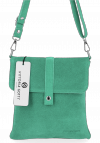 Kožené kabelka univerzální Vittoria Gotti dračí zelená B17