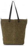 Kožené kabelka shopper bag Vera Pelle zelená 80041