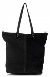 Kožené kabelka shopper bag Vera Pelle černá 80041