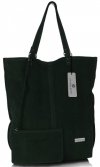 Kožené kabelka shopper bag Vittoria Gotti lahvově zelená V22