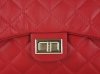 Kožené kabelka listonoška Genuine Leather červená KST6