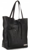 Kožené kabelka shopper bag Vittoria Gotti černá V775