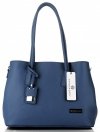 Kožené kabelka kufřík Vittoria Gotti tmavě modrá V763