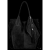 Kožené kabelka shopper bag Vittoria Gotti černá B16