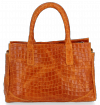 Kožené kabelka kufřík Vittoria Gotti oranžová V1597P