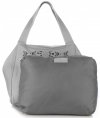 Kožené kabelka shopper bag Genuine Leather světle šedá 5157