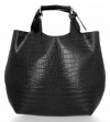 Kožené kabelka shopper bag Vittoria Gotti černá VG804