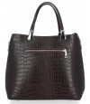 Kožené kabelka kufřík Vittoria Gotti čokoládová V2393